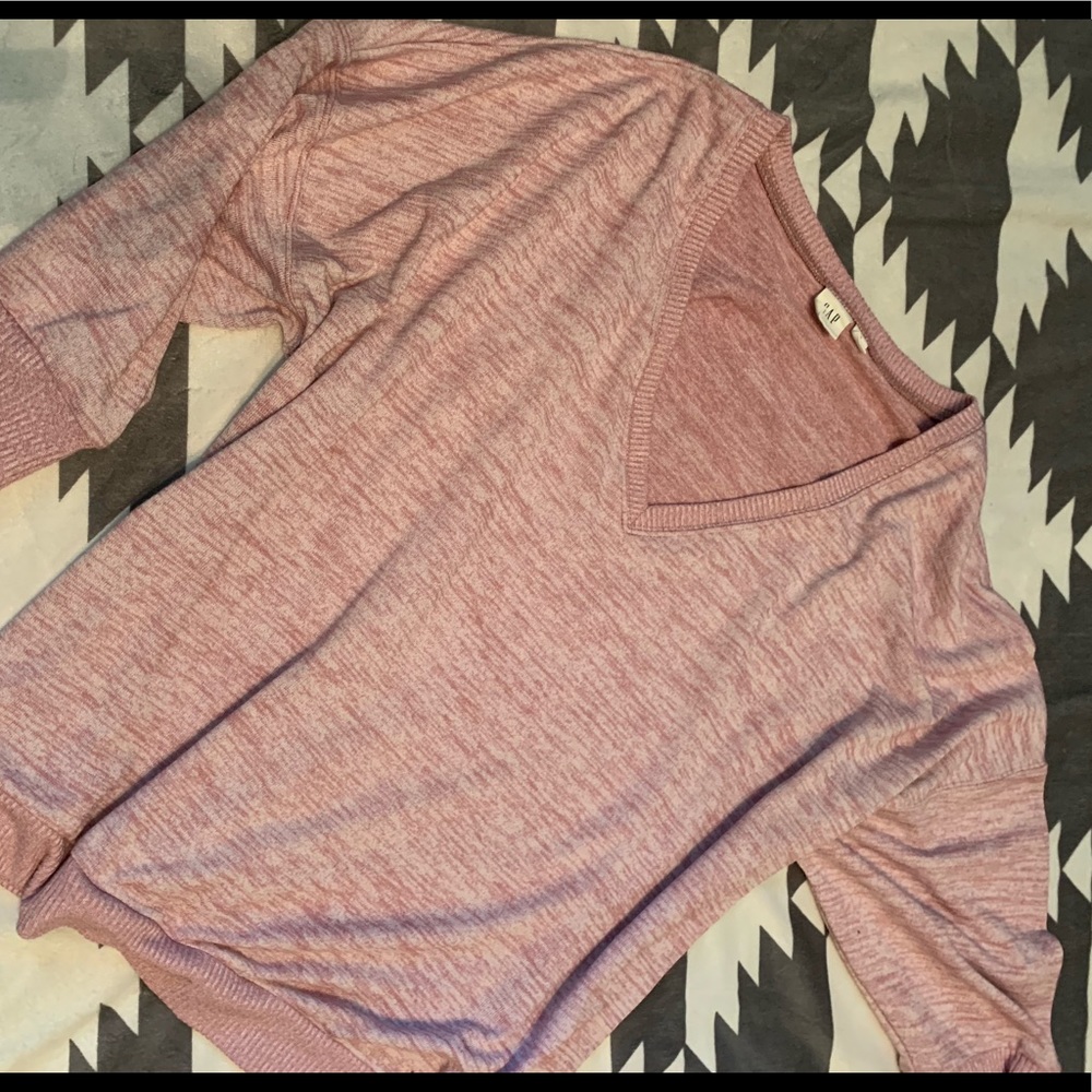 Gap Slouchy V-Neck Heathered Sweater